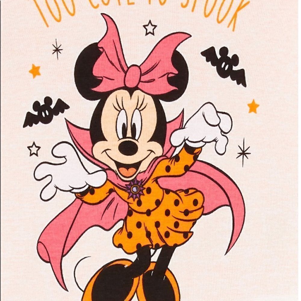 Disney Girl’s Size 10 “Too Cute To Spook” Minnie Mouse Halloween Pajama Set - Picture 7 of 7